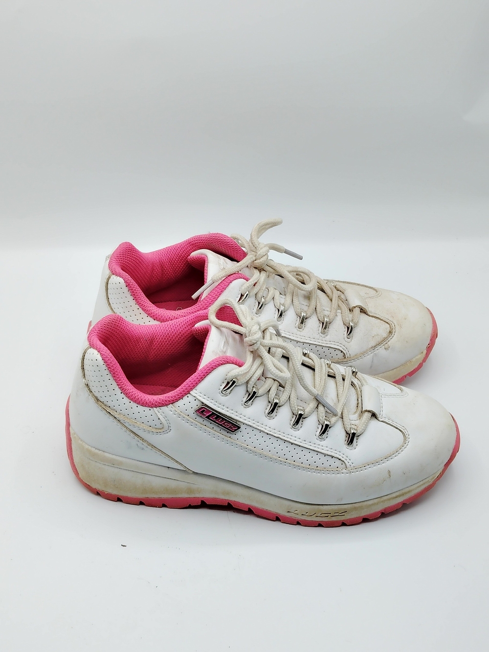 Lugz White and Pink Women's Casual Sneakers